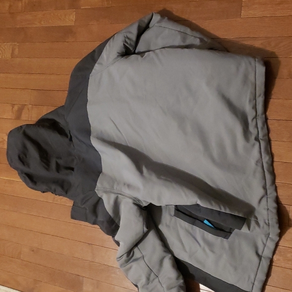 Athletech Boys XL 14/16 Winter Coat – Gray/Blue Colorblock Fleece-Lined Jacket - Picture 6 of 6